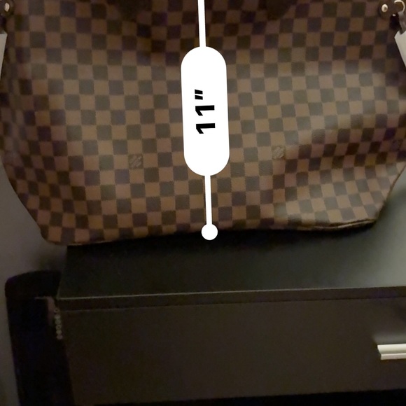 New brown checker tote bag - Picture 2 of 4